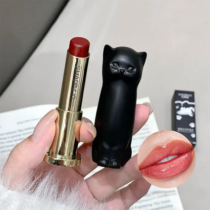 SHAQINUO Meowoqinqin Moisturizing Color Lip Balm, Anti-Dryness and Crack Fade Lip Lines Student Moisturizing Lipstick