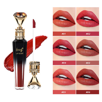 Lip Gloss Durable Moisturizing Waterproof Non-Fading Non-Stick Cup Color Durable Velvet Matte Lip Gloss Cosmetics for Women