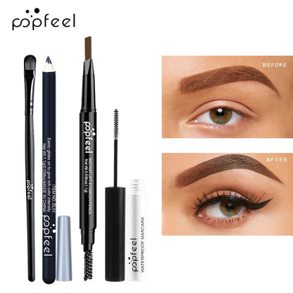 POPFEEL Eye Makeup Set, Eyeshadow Palette, Eyeliner, Mascara, Eyebrow Pencil, Makeup Tool Set Box, Gifts for Women