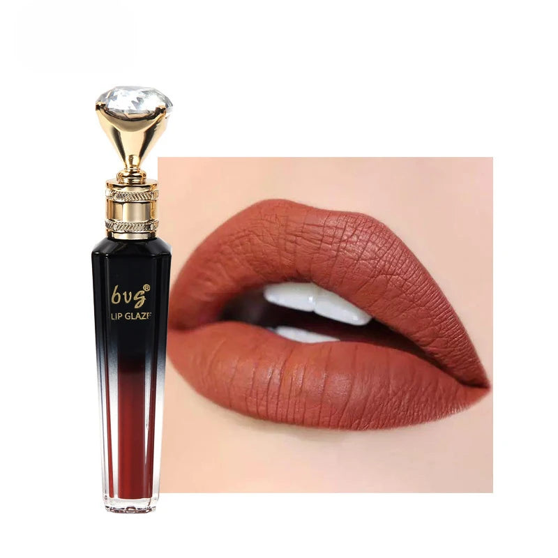 Lip Gloss Durable Moisturizing Waterproof Non-Fading Non-Stick Cup Color Durable Velvet Matte Lip Gloss Cosmetics for Women