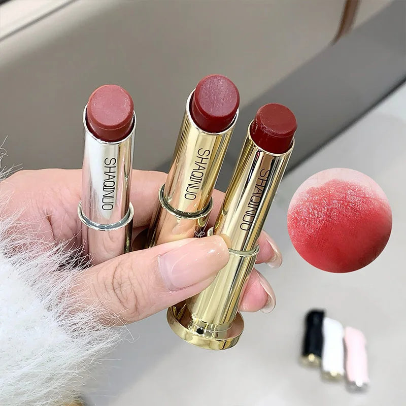 SHAQINUO Meowoqinqin Moisturizing Color Lip Balm, Anti-Dryness and Crack Fade Lip Lines Student Moisturizing Lipstick